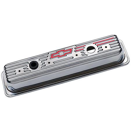 Chrome Valve Covers: Chevrolet 305-350 '87-'00 (excludes LS), Short, Steel