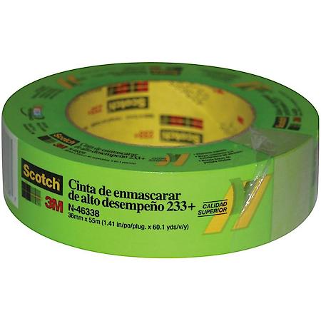 Scotch(R) Performance Masking Tape 233+, 46338, 36 mm x 55 m, 24 per case