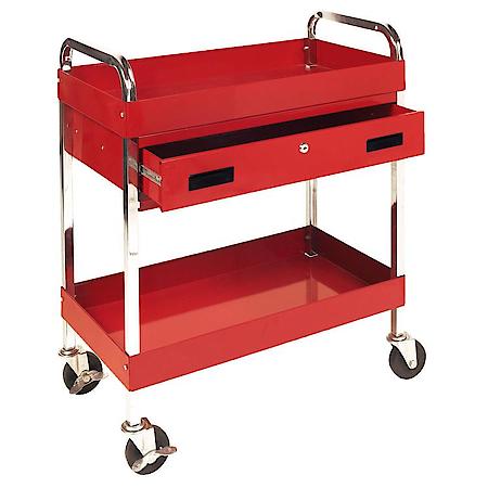 Two Shelf Utility Cart W/Drawer
