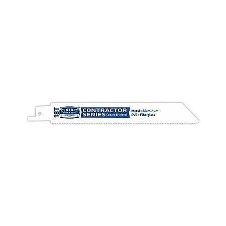 Reciprocating Saw Blade, 18T X 6", Bi-Metal, Contractor, 3/4" W, .035 Thick, 1/2" Univ Shank