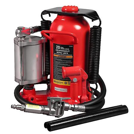 Welded Pneumatic Air Hydraulic Car Bottle Jack with Aluminum Alloy Pump Red