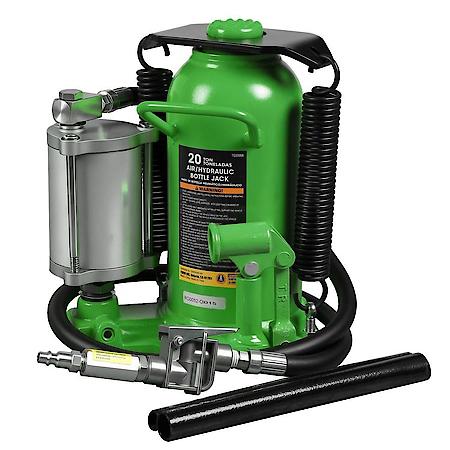 Welded Pneumatic Air Hydraulic Car Bottle Jack with Aluminum Alloy Pump Green