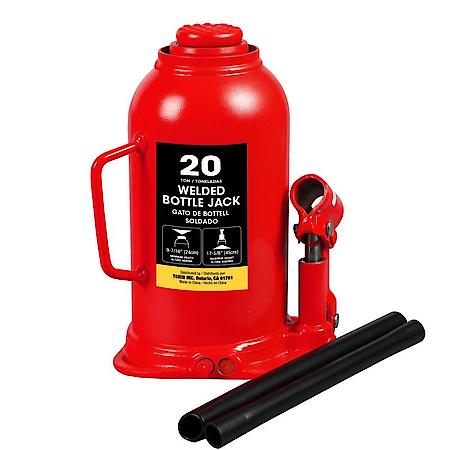 Welded Hydraulic Car Bottle Jack for Auto Repair and House Lift, 20 Ton,Red