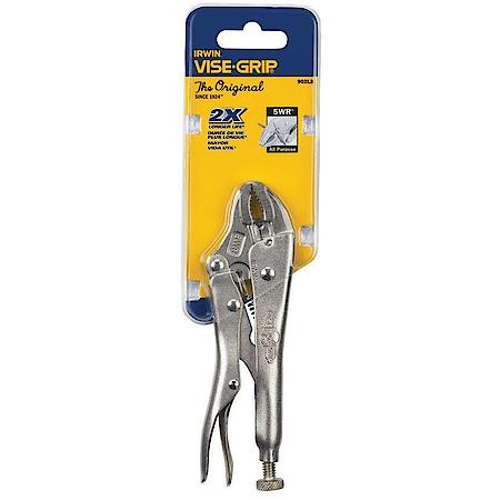 5" Curved Jaw Locking Pliers with Wire Cutter - 5" (125 mm)