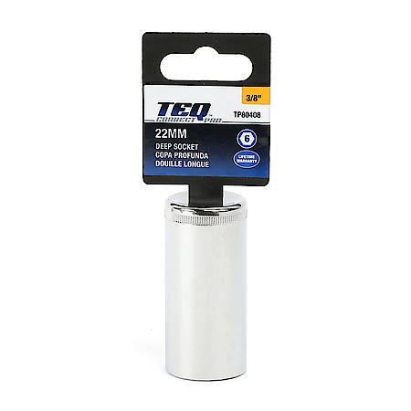 3/8" Drive 6-Point Deep Socket 22 mm