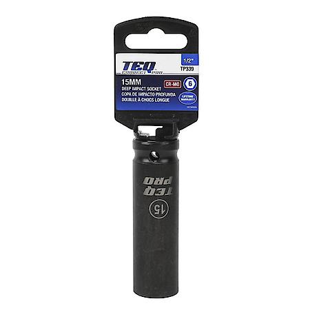 Impact Socket, Deep, Metric, 15mm, 1/2" Drive