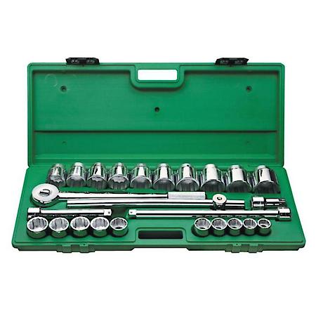 25 Piece 3/4" Drive 12 Point SAE Standard Complete Socket Set