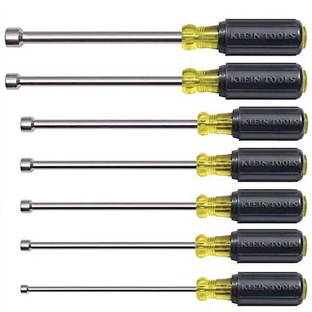 7Pc Magnetic Nut Driver Set 6" Shafts