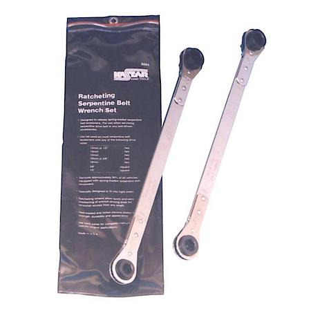 2 Piece Ratcheting Serpentine Belt Wrench Set