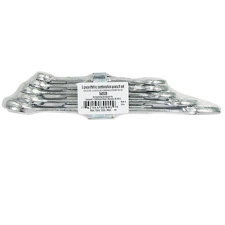Professional-Grade 5 Piece Metric Combination Wrench Set