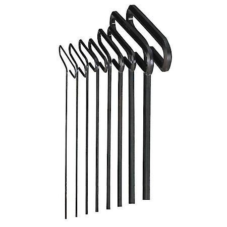 Hex Key Set 8 Pc T-Handle 9In Sae 3/32-1/4In.