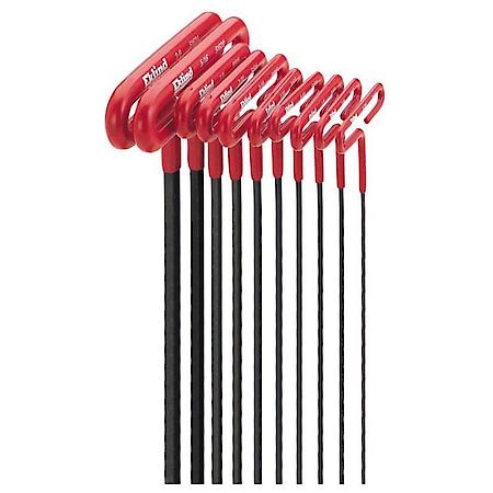 Hex Key Set 10 Pc T-Handle 9In. Sae 3/32-3/8In.Csh