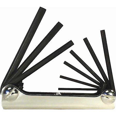 9 Piece SAE Fold-Up Hex Key Set