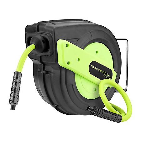 Flexzilla® Pro Enclosed Plastic Retractable Air Hose Reel, 3/8" x 50'
