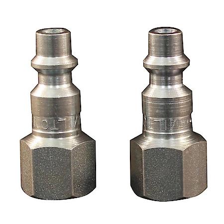 1/4" Npt Female "M" Style Plug, 2/Card, 10/Box, Milton