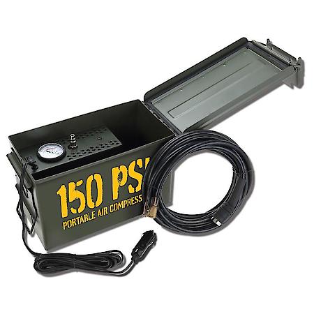 Tire Inflator: 150 PSI, Portable Air Compressor