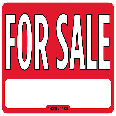 Eye Catching Bright Red And White For Sale Sign