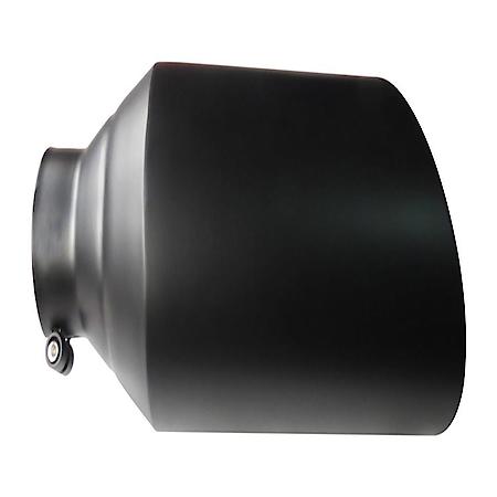 4In. Inlet: 6In. Outlet: Blk Ss: Round: Angled Cut: Beveled Edge: 12In. Length
