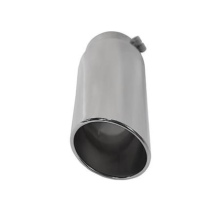 5In. Inlet: 6In. Outlet: Polished Ss: Round: Angled Cut: Beveled Edge: 12In. Len