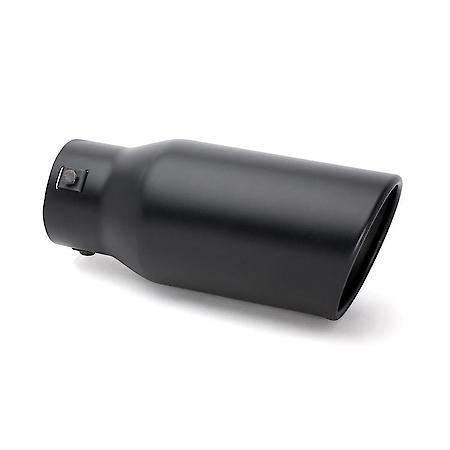 Black Stainless Steel Exhaust Tip: Universal, 2.875" ID x 3.875" OD x 9" L
