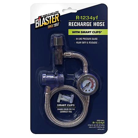 R1234Yf Recharge Hose With Smart Clips, 10 Inch Hose