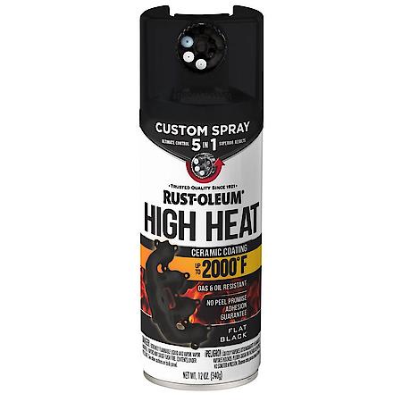 Automotive 5-in-1 High Heat Flat Black Spray Paint, 12 oz.