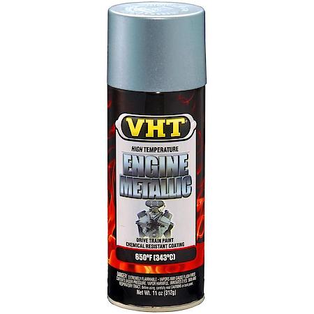 Engine Metallic: Titanium Silver Blue, Aerosol, Ceramic Resins Resist Heat Up To 500 Deg. F, 11 Oz