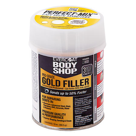 Pro-Grade Gold Body Filler: Superior Shaping & Finish, 13 oz.