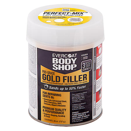 Pro-Grade Gold Body Filler: Lightweight, Superior Shaping & Finish, 26 oz.