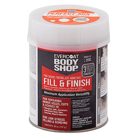 Pro-Grade Fiberglass Adhesive Fill and Finish, Quart