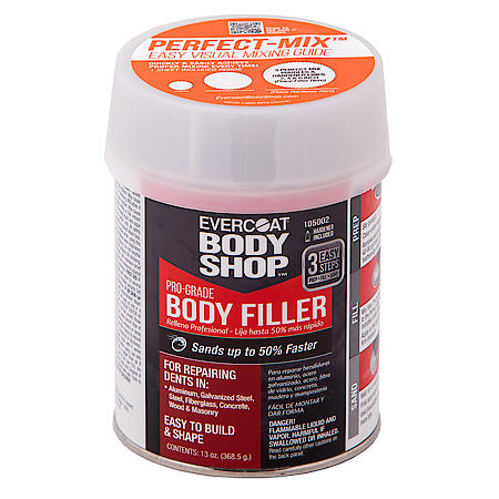 Fast Drying, Lightweight Body Filler for Easy Repairs, 13 oz.