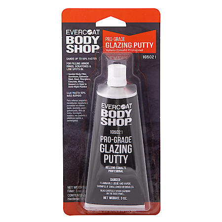 Fast-Sanding Glazing Putty for Minor Dings & Scratches, 3 oz.