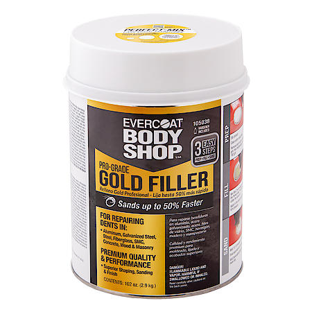 Premium Lightweight Body Filler for Superior Shaping & Finish, 102 oz.