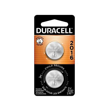 2016 Lithium Coin Battery: Bitter Coating Discourages Swallowing, 2 Pack