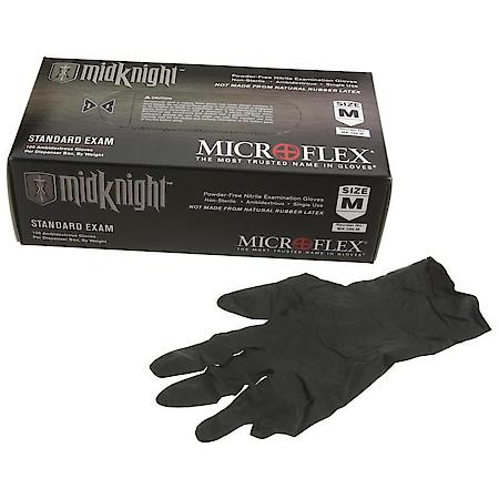 MIDNIGHT Nitrile Disposable Gloves, Medium