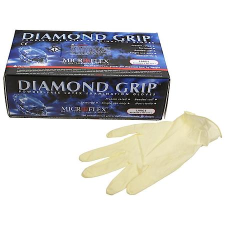 Diamond Grip Latex Gloves, Large