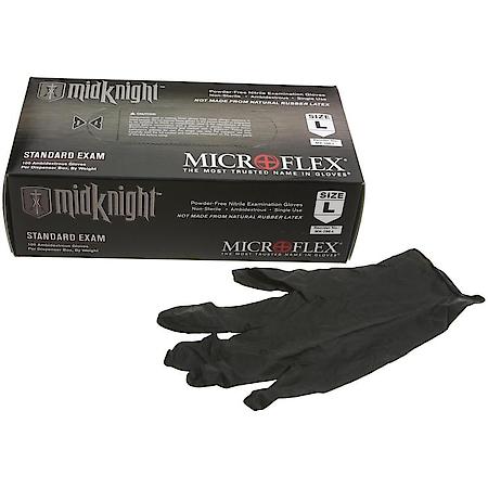 MIDNIGHT Nitrile Disposable Gloves, Large