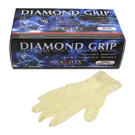 Diamond Grip Latex Gloves, Medium