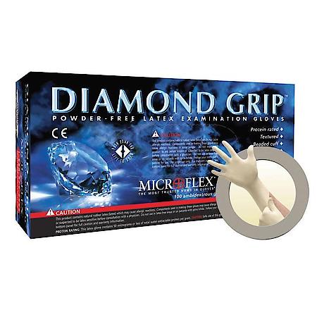 Diamond Grip Pf Latex Gloves Small, Box of 100