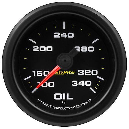 GAUGE; OIL TEMP; 2 1/16in.; 340deg.F; STEPPER MOTOR W/PEAK/WRN; EXTREME ENVIRONM