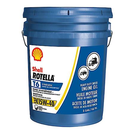 T6 15W-40 Full Synthetic Diesel Engine Oil, Protects Against Wear, 5 Gallon