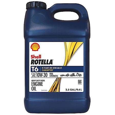 T6 10W-30 Full Synthetic Engine Oil, Protects Against Wear, 2.5 Gallon