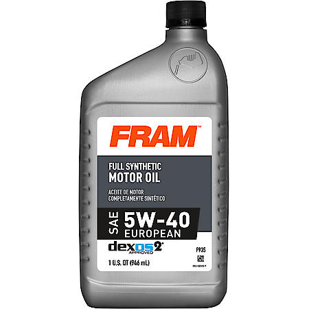 Full Synthetic 5W-40 European Motor Oil: 1 Quart