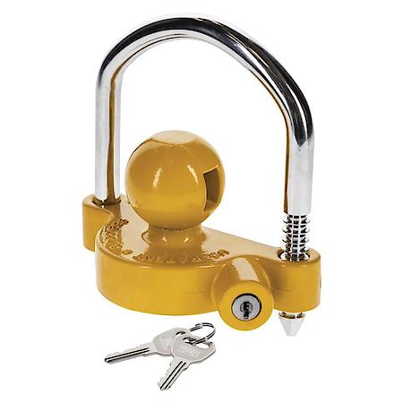 Universal Coupler Lock, Fits 1-7/8 In., 2 In., and 2-5/16 In. Couplers, Yellow