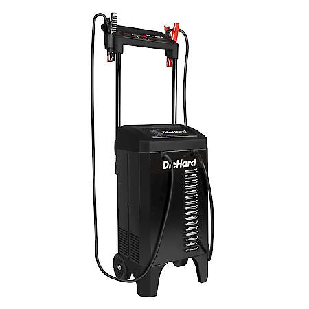 6-in-1 6V/12V Wheeled 6A Battery Charger and 300A Engine Starter: 60A Boost