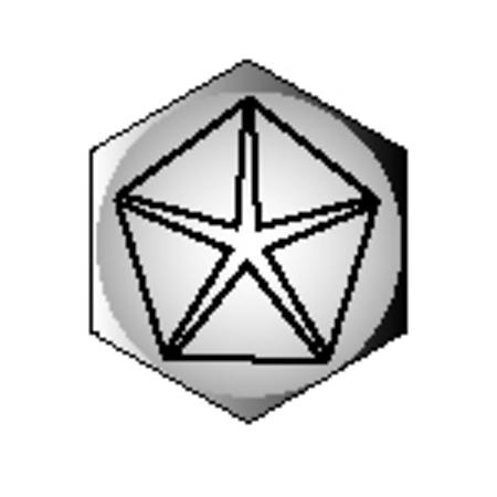 Pentastar Hex, Stainless Steel, (1/4" - 28" X 1 1/2")