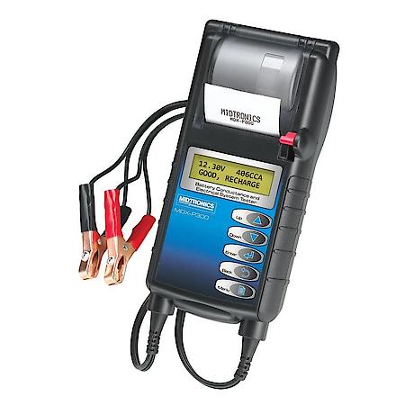 12V Battery/Electrical System Analyzer w/Built-in Printer, 1.5' Cables w/Standard Clamps