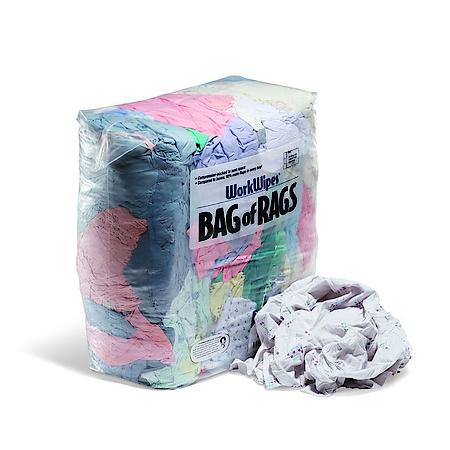 WorkWipes Reclaimed Colored Institutional Linen in Bag, 25 lb/bag