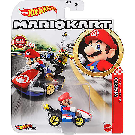 Mario Kart Car, 1:64 Toy Diecast Car (Character Styles May Vary), Single Pack