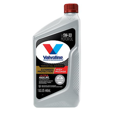 Extended Protection High Mileage Full Synthetic 5W-30 Motor Oil: Maximizes Engine Life, 1 Quart